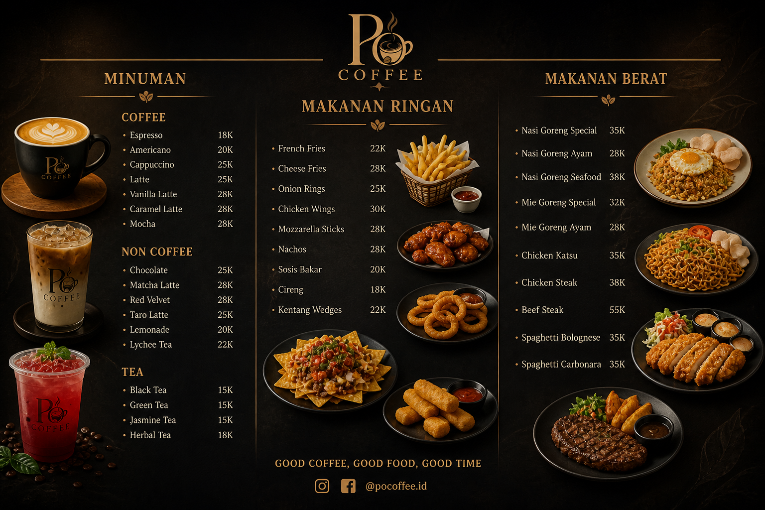 Daftar menu Coffee Po